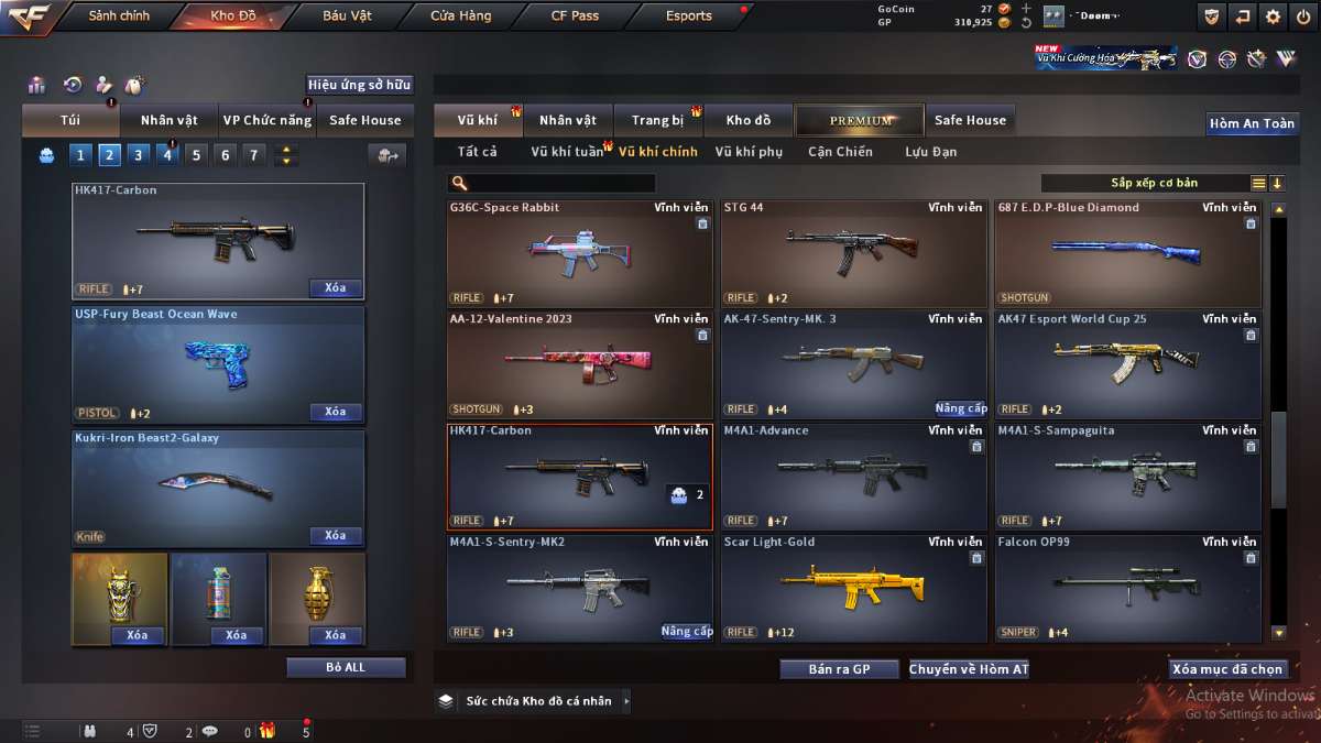 shop acc cf uy tin gia re
